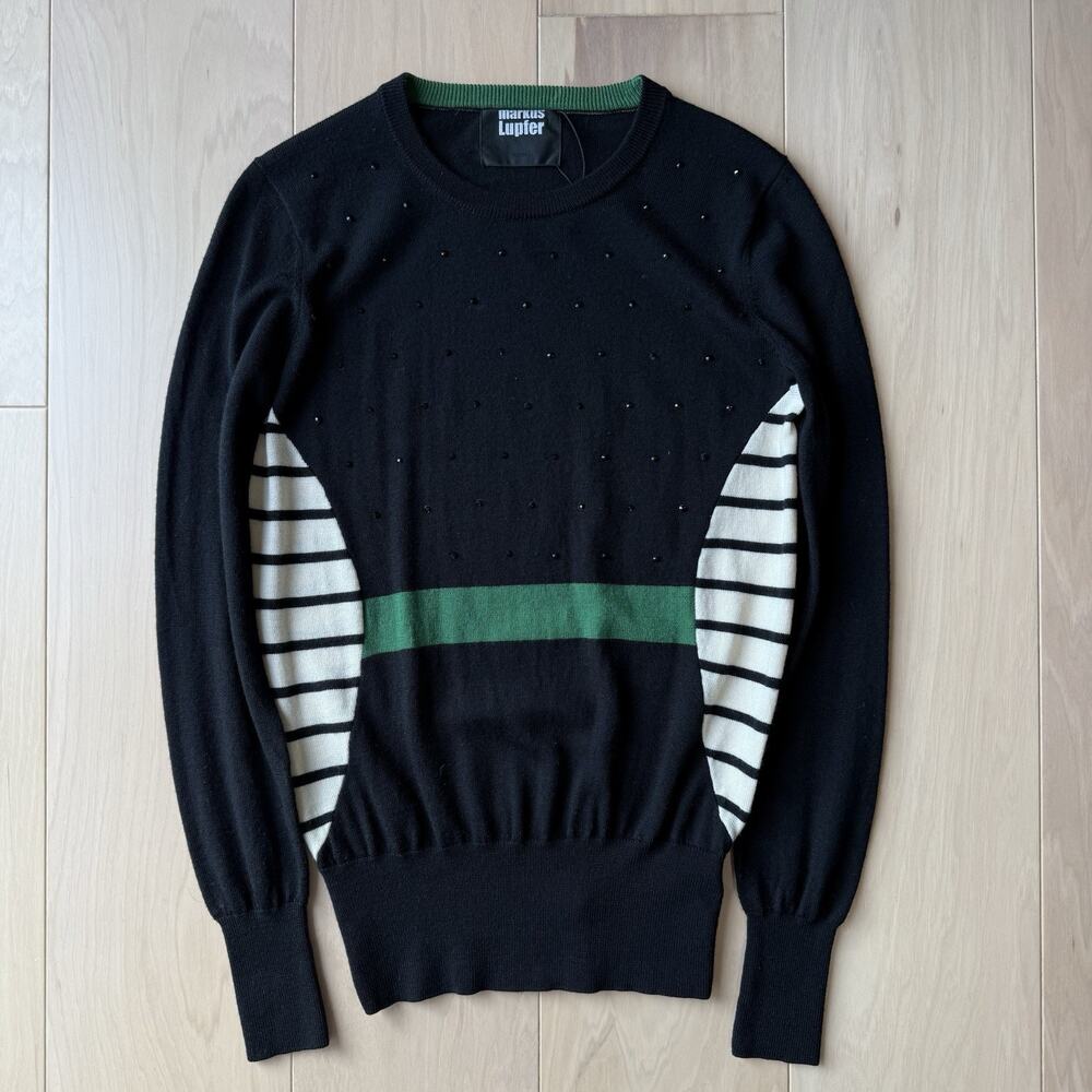 Markus Lupfer Sweater Women's S Multicolor Merino Wool Pullover Casual Designer